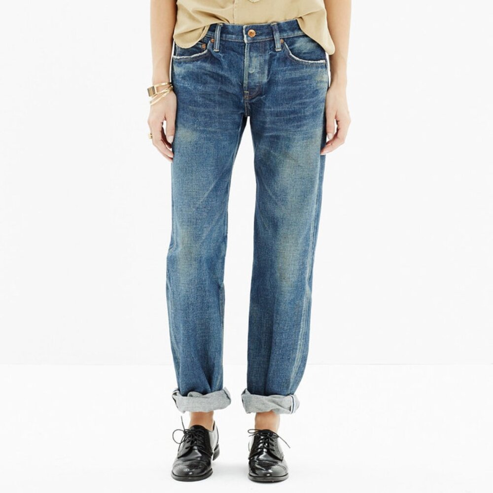 Chimala - Ankle Cut Jeans - Medium Distress Wash - Size 30